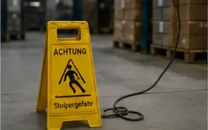 Gekennzeichnete Stolpergefahr als Ausgangspunkt einer Unfallanalyse