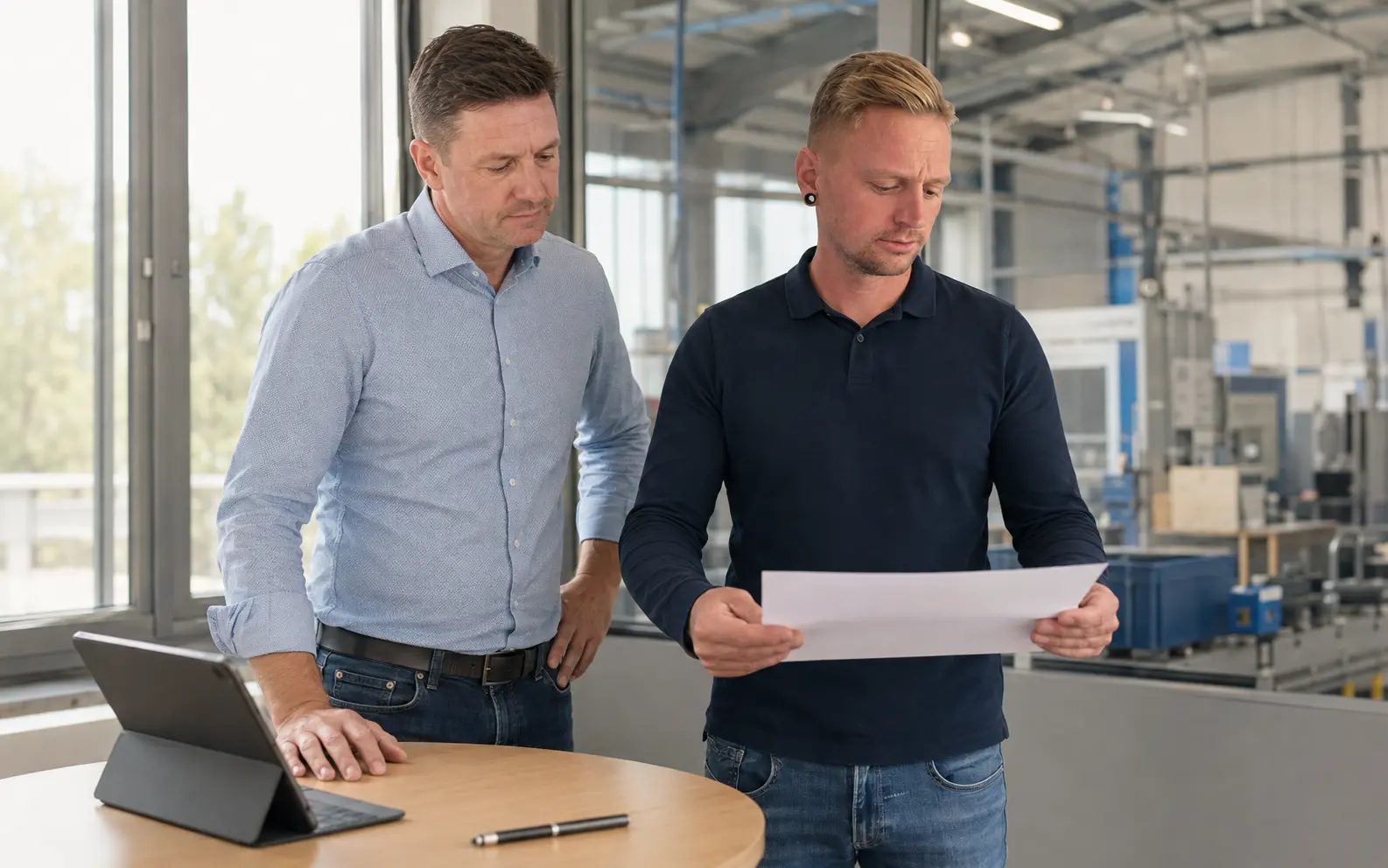 Janis Kuhn moderiert einen betrieblichen Arbeitsschutz-Workshop