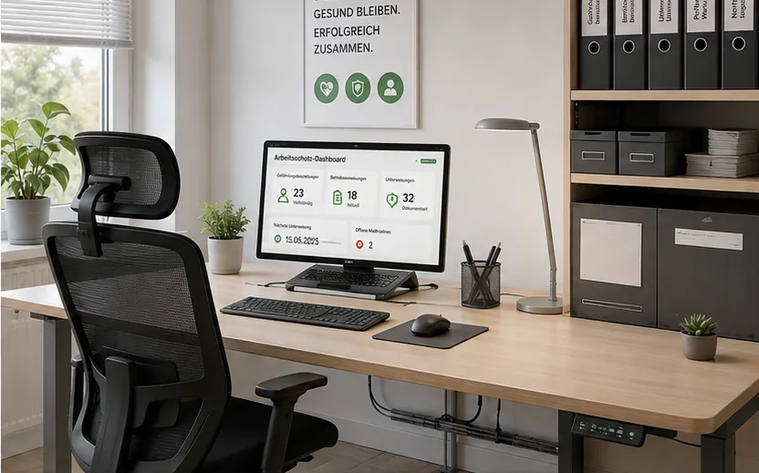 Digital organisierter Arbeitsplatz für die persönliche Arbeitsschutzberatung